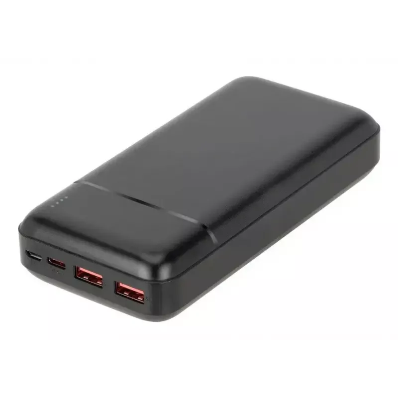 Nešiojama išorinė baterija Rivacase VA2102, ličio polimero, 20000 mAh, Quick Charge 3.0, 2×USB-A + 1×USB-C, 22,5 W, juoda