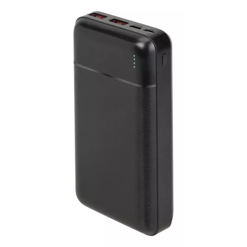 Nešiojama išorinė baterija Rivacase VA2102, ličio polimero, 20000 mAh, Quick Charge 3.0, 2×USB-A + 1×USB-C, 22,5 W, juoda
