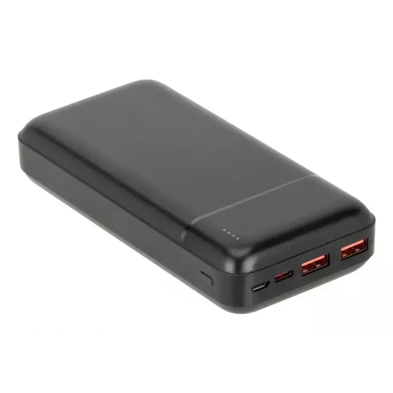 Nešiojama išorinė baterija Rivacase VA2102, ličio polimero, 20000 mAh, Quick Charge 3.0, 2×USB-A + 1×USB-C, 22,5 W, juoda