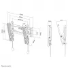 Neomounts NM-W125Juoda TV laikiklis sienai 10-40 colių - pakreipiamas, 101,6 cm (40 colių), 75 x 75 mm, 200 x 200 mm, 0 - 15°, plienas, juodas