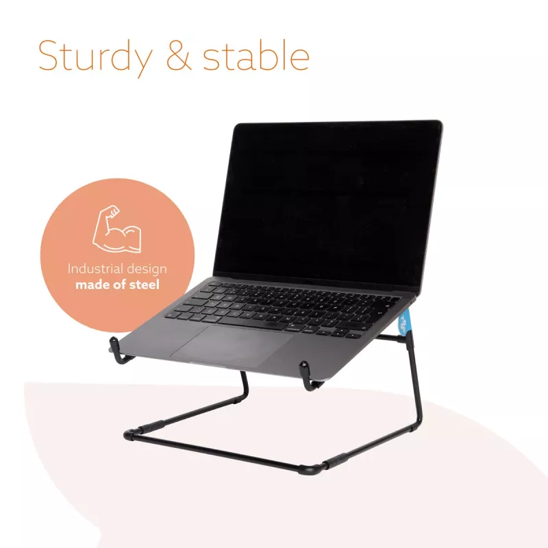 R-Go Tools nešiojamojo kompiuterio stovas R-Go Steel Office, tinka 10-22 colių, juodas
