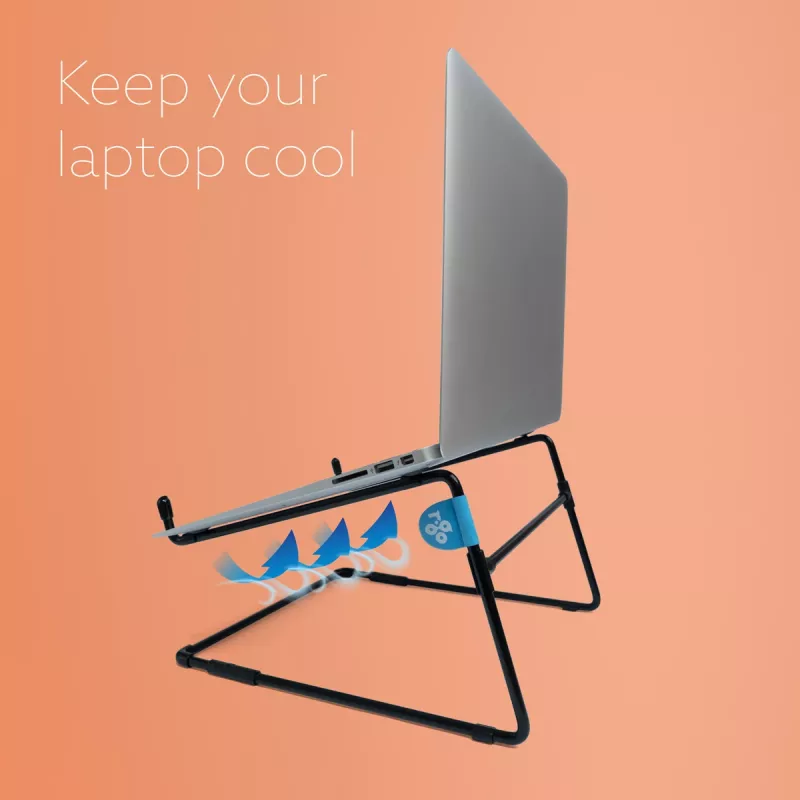 R-Go Tools nešiojamojo kompiuterio stovas R-Go Steel Office, tinka 10-22 colių, juodas