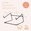 R-Go Tools nešiojamojo kompiuterio stovas R-Go Steel Office, tinka 10-22 colių, juodas