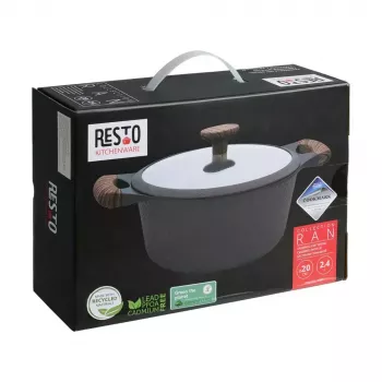 Resto Kitchenware Ran 2,4 l apvalus juodas medis