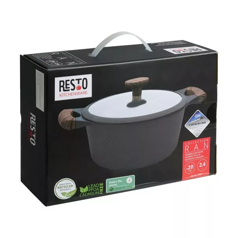 Resto Kitchenware Ran 2,4 l apvalus juodas medis