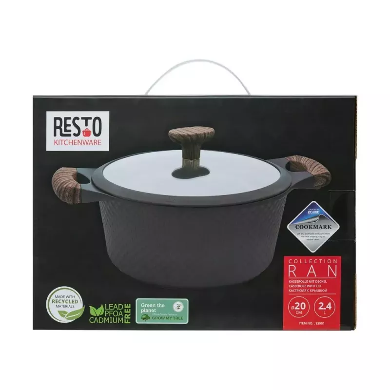 Resto Kitchenware Ran 2,4 l apvalus juodas medis