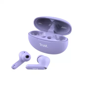Trust Yavi ausinės True Wireless Stereo (TWS) į ausis įdedamos Skambučiams / Muzikai USB Type-C Bluetooth Violetinės