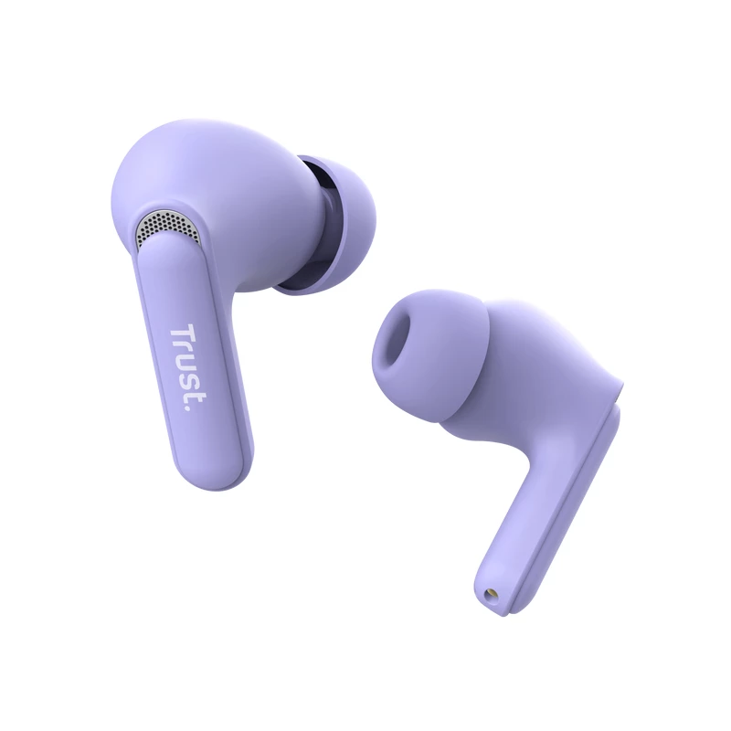 Trust Yavi ausinės True Wireless Stereo (TWS) į ausis įdedamos Skambučiams / Muzikai USB Type-C Bluetooth Violetinės