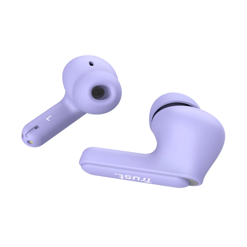 Trust Yavi ausinės True Wireless Stereo (TWS) į ausis įdedamos Skambučiams / Muzikai USB Type-C Bluetooth Violetinės