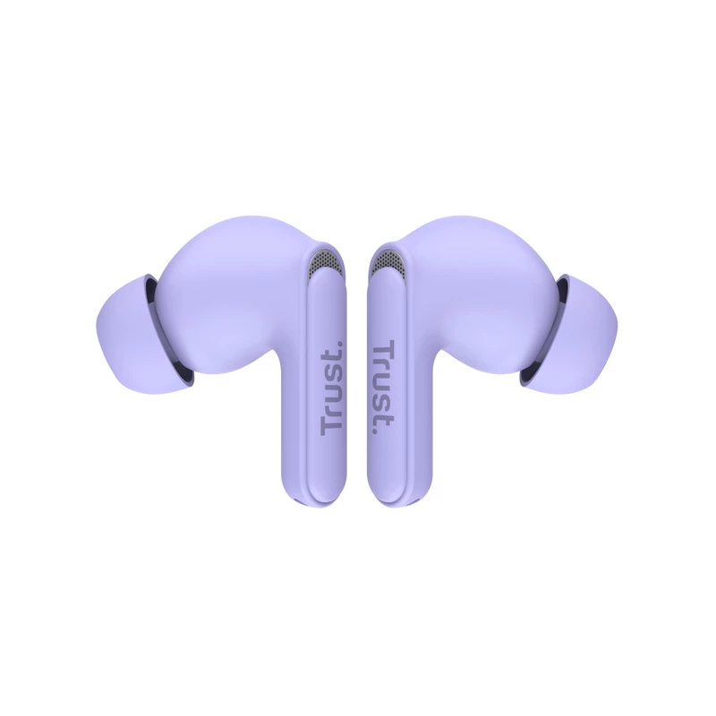 Trust Yavi ausinės True Wireless Stereo (TWS) į ausis įdedamos Skambučiams / Muzikai USB Type-C Bluetooth Violetinės