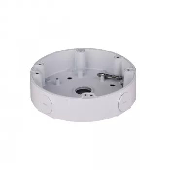 Sujungimo dėžutė DAHUA PFA138 universali balta – 3 kg talpa, Ø 16,1 cm, aukštis 38 mm, 3/4 colio sriegis