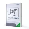 Sieninis TV laikiklis Gembird WM-80ST-02 — fiksuotas/palenkiamas, 37 col.–80 col., VESA iki 600x400, 60 kg, juodas