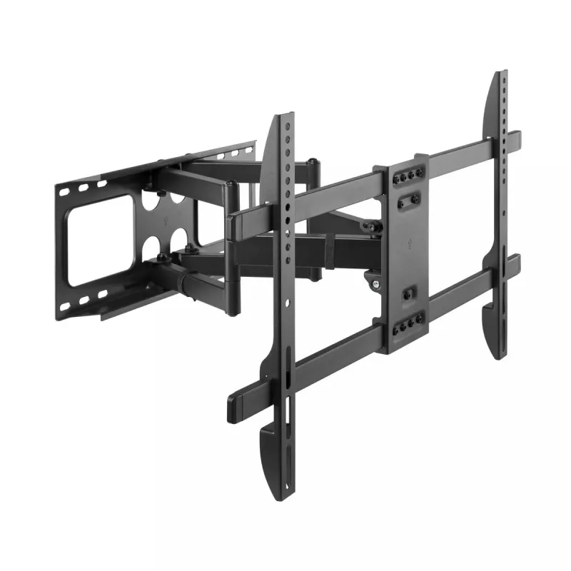 Sieninis TV laikiklis Gembird WM-80ST-02 — fiksuotas/palenkiamas, 37 col.–80 col., VESA iki 600x400, 60 kg, juodas