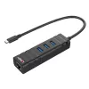 USB šakotuvas Lindy USB 3.2 Type C šakotuvas ir gigabitinis eterneto keitiklis