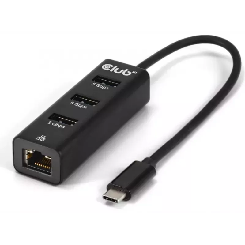 CLUB3D CSV-1549 sąsajos šakotuvas USB Type-C 5000 Mbit/s Juoda