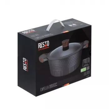 Resto Kitchenware Capella 4.6 L apvalus juodas medis