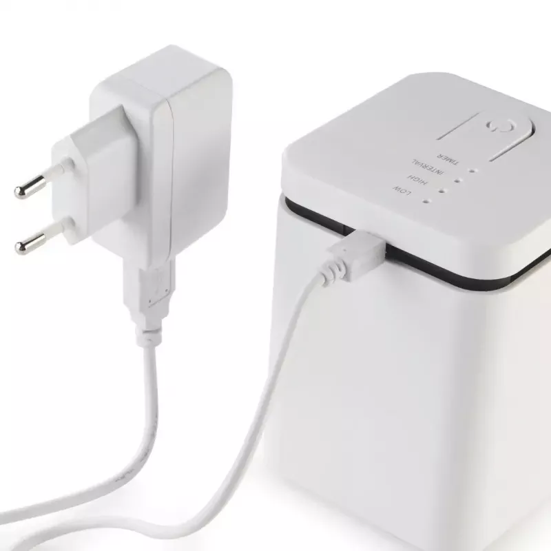 Garintuvinis aromato difuzorius Stylies ELARAPilka, skirtas iki 25 m² – kintamoji srovė / baterija / USB, 2 val. laikmatis, 1,3 W, 74×74×100 mm, pilkas