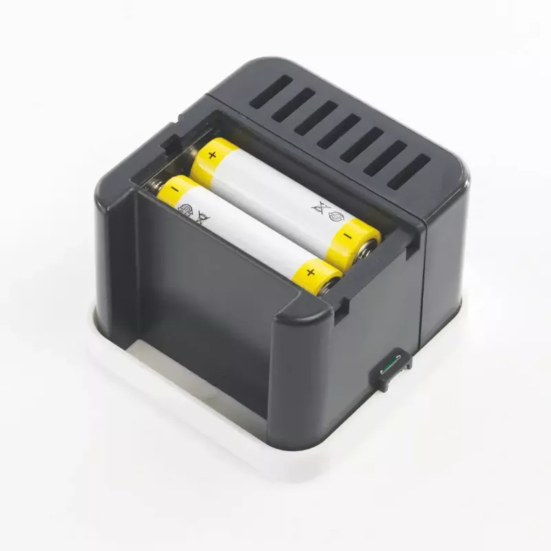 Garintuvinis aromato difuzorius Stylies ELARAPilka, skirtas iki 25 m² – kintamoji srovė / baterija / USB, 2 val. laikmatis, 1,3 W, 74×74×100 mm, pilkas