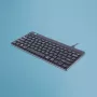 R-Go Tools ergonominė klaviatūra R-Go Compact Break, kompaktiška klaviatūra su pertraukų programine įranga, QWERTY (US), laidinė, juoda