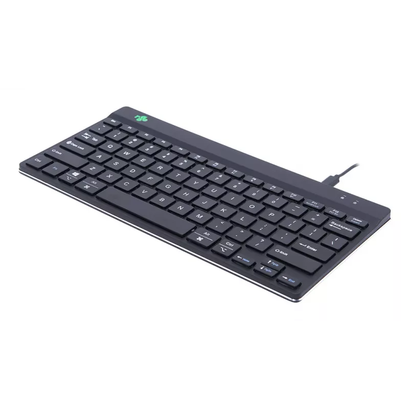 R-Go Tools ergonominė klaviatūra R-Go Compact Break, kompaktiška klaviatūra su pertraukų programine įranga, QWERTY (US), laidinė, juoda