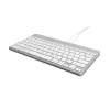 R-Go Tools ergonominė klaviatūra R-Go Compact Break, kompaktiška klaviatūra su pertraukų programine įranga, QWERTY (US), laidinė, balta