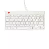 R-Go Tools ergonominė klaviatūra R-Go Compact Break, kompaktiška klaviatūra su pertraukų programine įranga, QWERTY (US), laidinė, balta