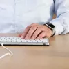 R-Go Tools ergonominė klaviatūra R-Go Compact Break, kompaktiška klaviatūra su pertraukų programine įranga, QWERTY (US), laidinė, balta