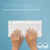R-Go Tools ergonominė klaviatūra R-Go Compact Break, kompaktiška klaviatūra su pertraukų programine įranga, QWERTY (US), laidinė, balta