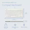R-Go Tools ergonominė klaviatūra R-Go Compact Break, kompaktiška klaviatūra su pertraukų programine įranga, QWERTY (US), laidinė, balta