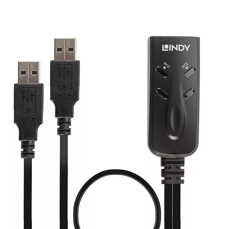 Lindy 2 prievadų USB KM perjungiklis