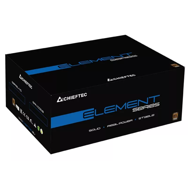 Chieftec ELP-600S maitinimo blokas 600 W 20+4 kontaktų ATX PS/2 juodas
