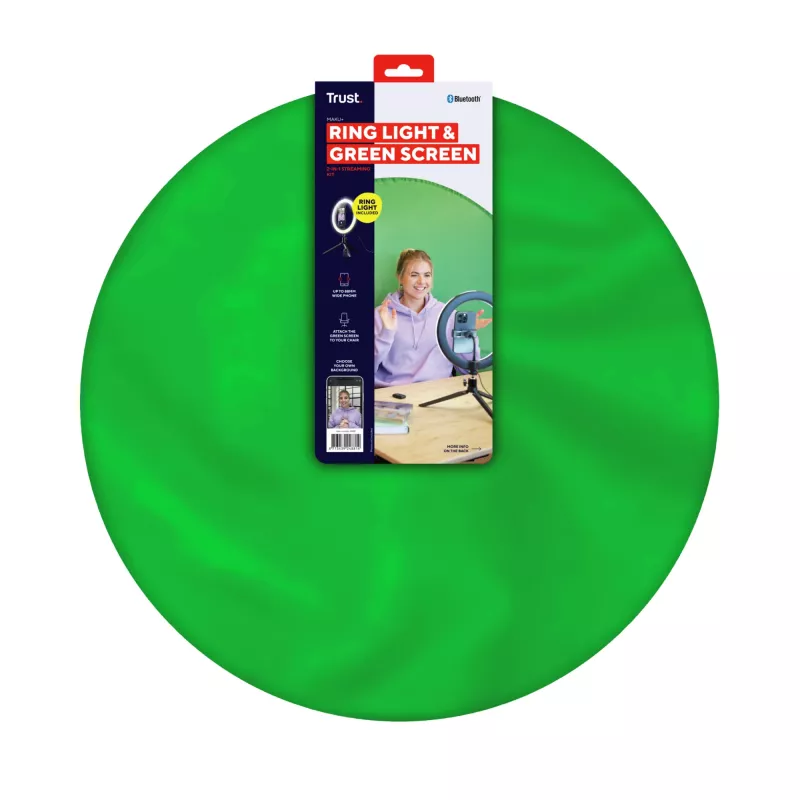 LED apšvietimo žiedas Trust Maku+ Juoda Green 24881