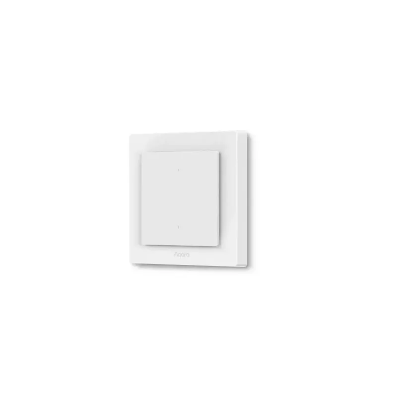 AQARA Light Switch H2 EU (2 mygtukai, 1 kanalas) (WS-K07D) - Zigbee ir Thread sieninis jungiklis su relė