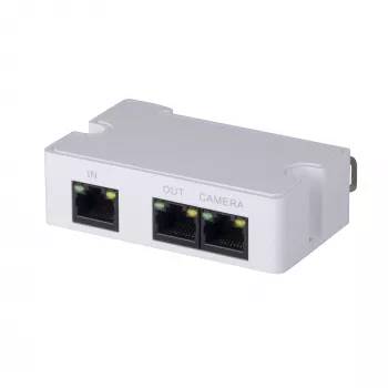 Tinklo siųstuvas DAHUA PFT1300, 10/100 Mbps, iki 300 m, IEEE 802.3af/at, 79×52×23 mm, 3 W, balta