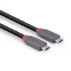 Lindy 1,5 m USB 4 240 W Type C laidas, Anthra Line
