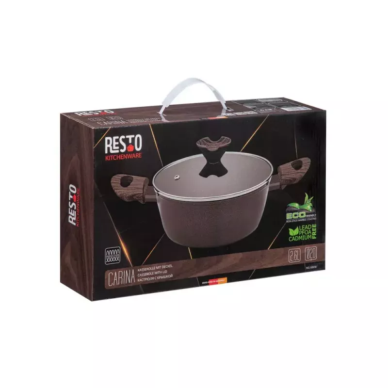Resto Kitchenware Carina 2,5 L apvalus Bordo spalvos puodas