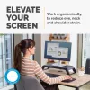 Fellowes kompiuterio monitoriaus stovas su 3 aukščio reguliavimais - Hana LT monitoriaus pakėlimo stovas - ergonomiškas reguliuojamas monitoriaus stovas kompiuteriams - maks. svoris 22,6 kg - juoda
