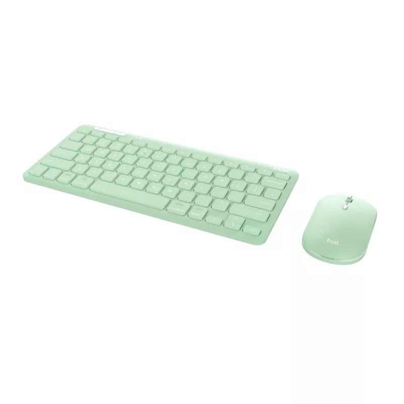 Trust Lyra klaviatūra su pele, biurui, RF belaidė + Bluetooth, QWERTY, JAV anglų, žalia