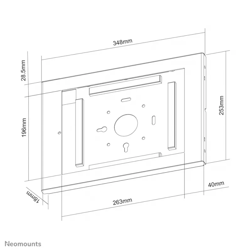 Neomounts sieninis planšetės laikiklis WL15-660WH1 maks. ekrano dydis 32,8 cm