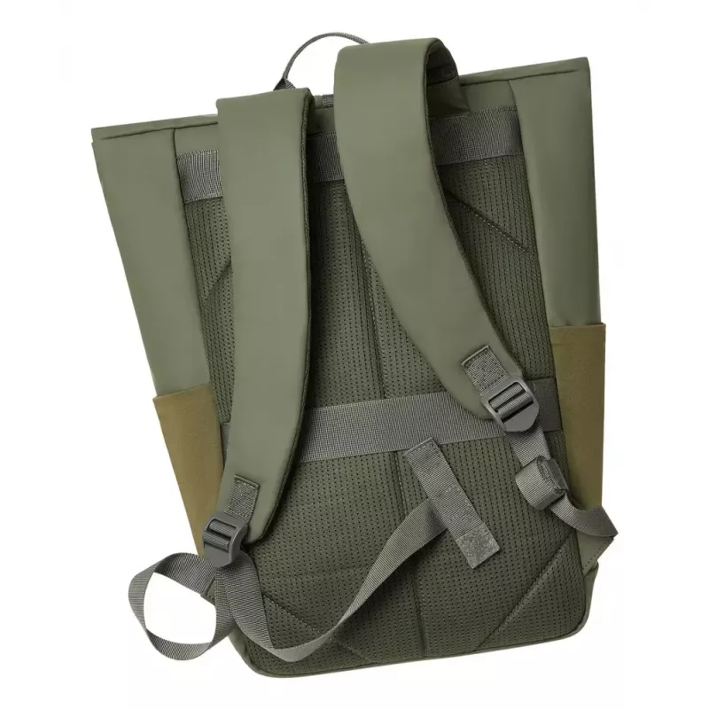 Keliautojų kuprinė Rivacase Eden alyvuogių PU oda poliesteris rPET 250x160x430mm