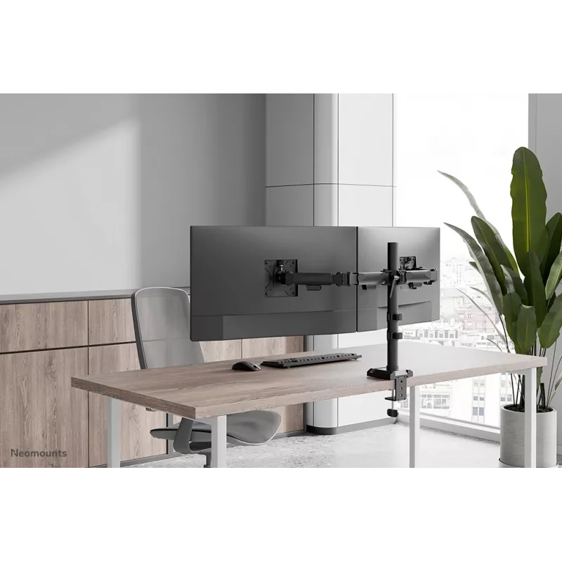 Neomounts DS60-600BL2 Monitorio laikiklis 10–32 colių - Greitas užfiksavimas - 180° stabdymas