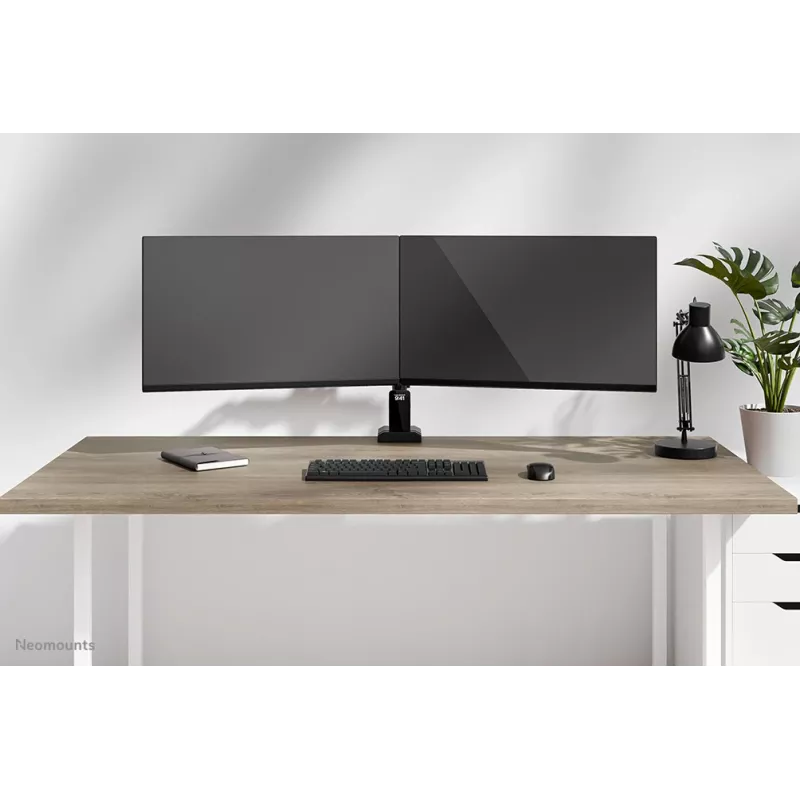 Neomounts DS60-600BL2 Monitorio laikiklis 10–32 colių - Greitas užfiksavimas - 180° stabdymas