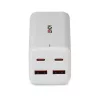 Lindy 100W 4 prievadų USB Type A ir C GaN įkroviklis, skirtas naudoti patalpose, universalus