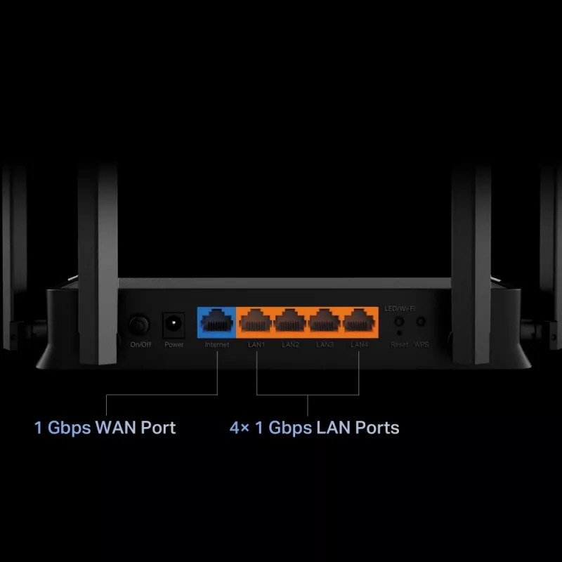 TP-Link Archer BE220 belaidis maršrutizatorius Gigabit Ethernet Dviejų juostų (2,4 GHz / 5 GHz) Juodas