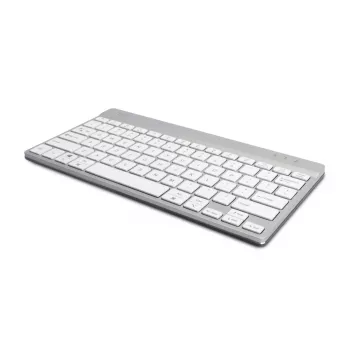 R-Go Tools ergonominė klaviatūra R-Go Compact Break, kompaktiška klaviatūra su pertraukų programine įranga, QWERTY (US), Bluetooth, balta