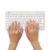 R-Go Tools ergonominė klaviatūra R-Go Compact Break, kompaktiška klaviatūra su pertraukų programine įranga, QWERTY (US), Bluetooth, balta