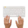 R-Go Tools ergonominė klaviatūra R-Go Compact Break, kompaktiška klaviatūra su pertraukų programine įranga, QWERTY (US), Bluetooth, balta
