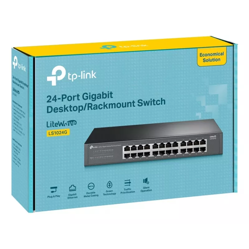 TP-Link LS1024G tinklo komutatorius nevaldomas Gigabit Ethernet (10/100/1000) Juodas