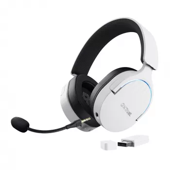 Trust GXT 491W FAYZO ausinės laidinės ir belaidės ant galvos žaidimams USB Type-C Bluetooth juoda, balta