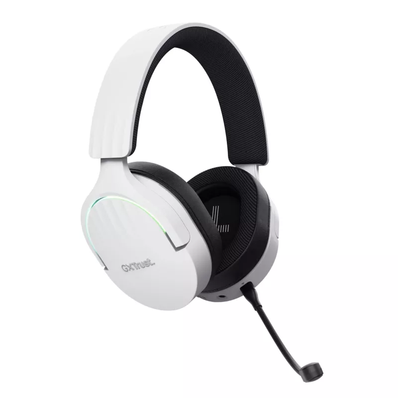 Trust GXT 491W FAYZO ausinės laidinės ir belaidės ant galvos žaidimams USB Type-C Bluetooth juoda, balta